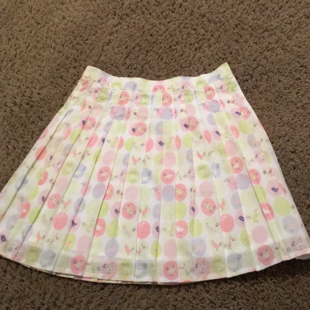 NWOTs Vintage Gymboree A Bird’s Life pleated skirt Sz 6